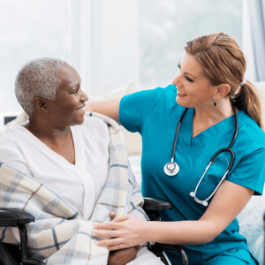 Nurse caring for a patient